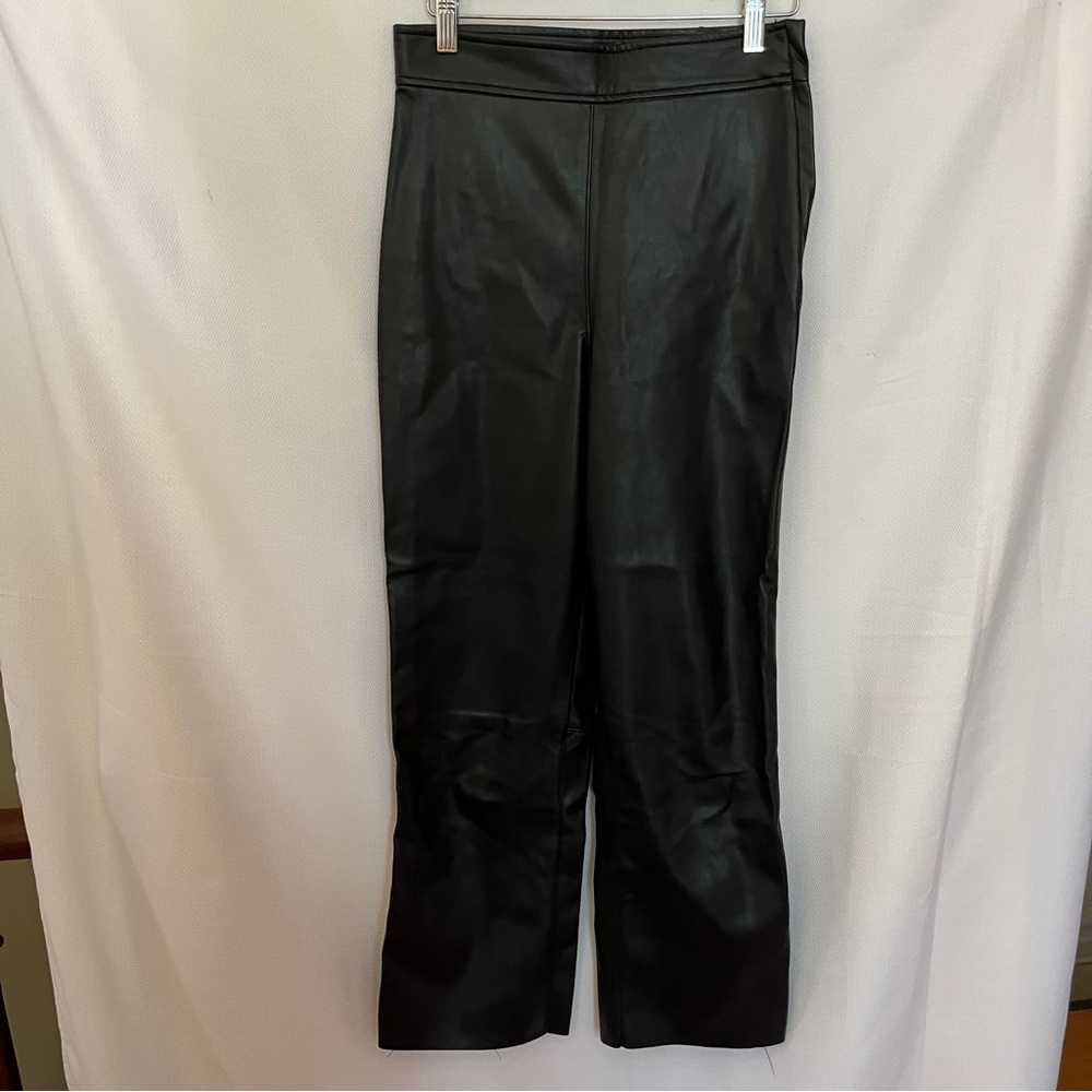 H&M faux leather high rear pants